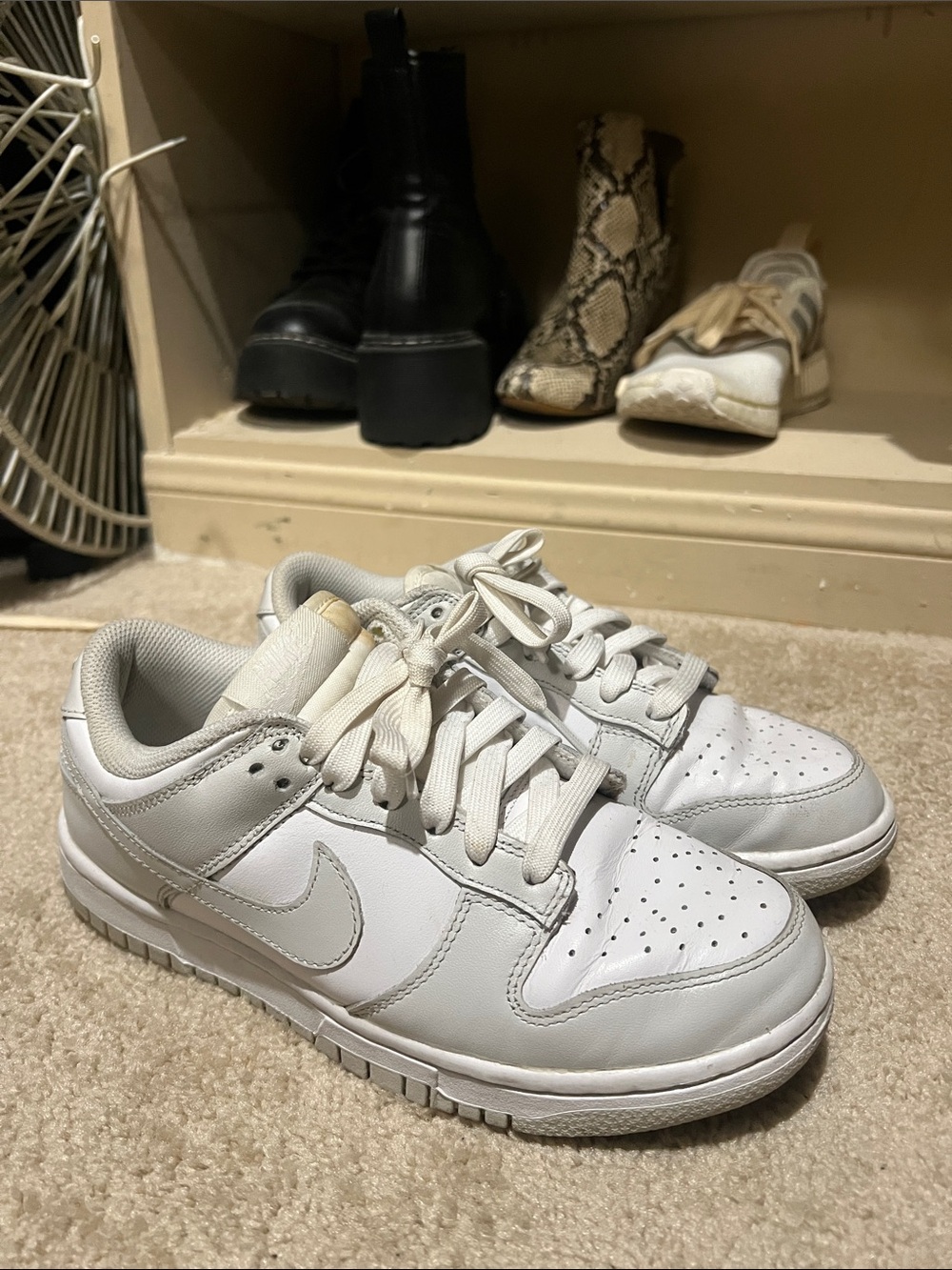 Nike White Low-Top Leather Sneakers